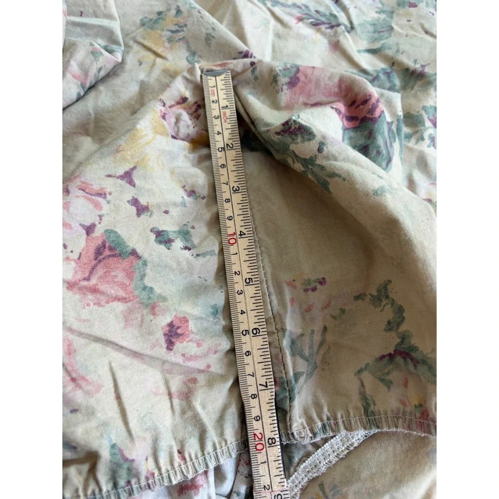 Vintage Ralph Lauren Francesca Twin Fitted Sheet Floral Cotton USA
